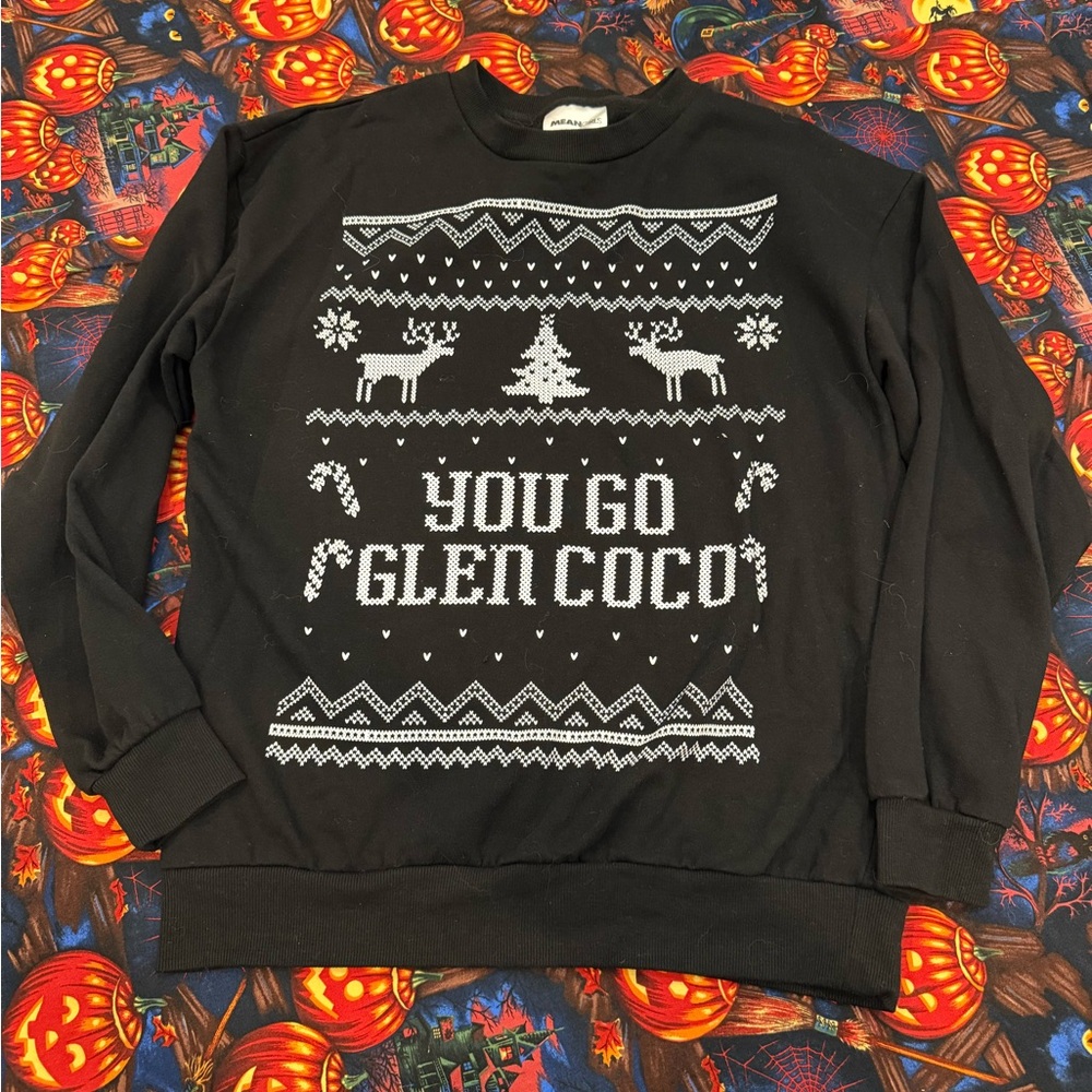 Mean Girls black and white “You go Glen Coco” Graphic Holiday Sweater